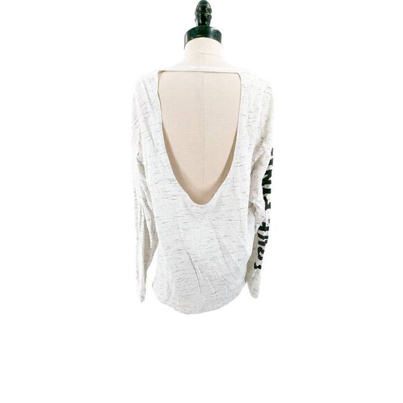 Victoria's Secret Pink Women Bling Pull-on Long Sleeve Shirt White Size Large - Picture 3 of 14